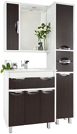 Водолей Мебель для ванной "Габи 75" L венге/белый – фотография-6