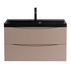 BelBagno Тумба с раковиной Marino 80 подвесная Capucino Lucido с раковиной 80/45 ART-AST-NERO – фотография-2