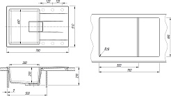 Florentina Мойка кухонная Ривьера 780 грей – фотография-4