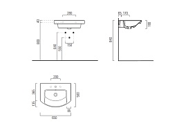 GSI Подвесная раковина Modo 773211 65 см – фотография-3