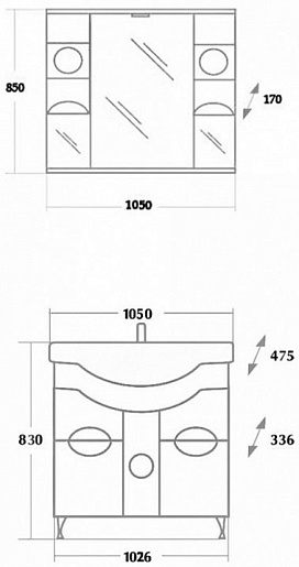 Onika Мебель для ванной Флорена 105 белая – картинка-7