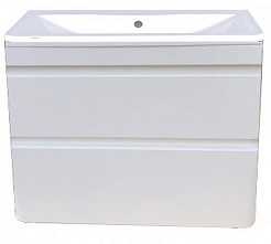 Style Line Тумба с раковиной подвесная Атлантика 100, Люкс антискрейч, PLUS – фотография-1