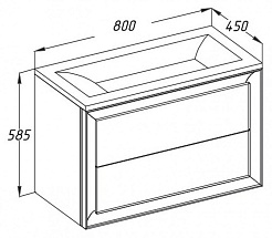 Opadiris Тумба с раковиной Капри 80 – фотография-3