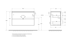 BelBagno Тумба с раковиной Uno 100 подвесная Голубой матовый с раковиной BB-8099-100 – фотография-4