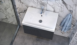 Velvex Тумба с раковиной Compo 60.1Y белый глянец – фотография-12