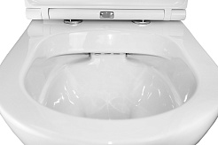 Azario Унитаз-компакт Kano 93590 безободковый с бачком с сиденьем микролифт белый – фотография-12