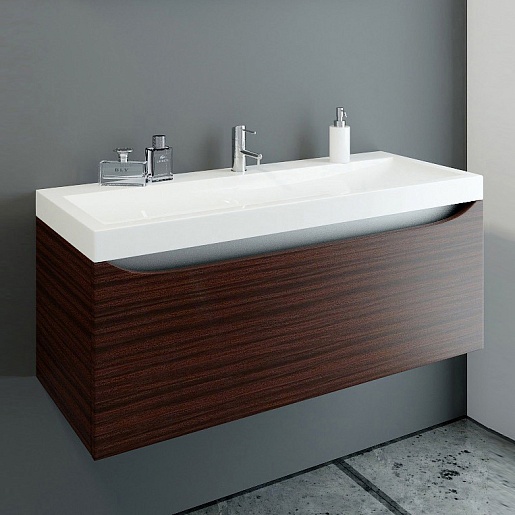 Aqwella Тумба с раковиной Верона 100 венге трюфель – фото, картинка, фотография-1