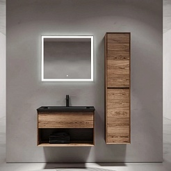 Sancos Тумба с раковиной Marmi 1.0 80 дуб чарльстон раковина Grace 81 CN7012MB – фотография-5