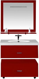 Misty Тумба с раковиной Европа 90 красная – фотография-3