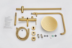 Milacio Душевая система Ultra MCU.151.SS золото брашированное – фотография-10