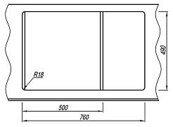 Florentina Мойка гранитная Липси 780 с крылом грей – фотография-3