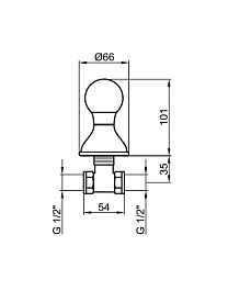 Webert Вентиль запорный Karenina KA690101065 бронза – фотография-2