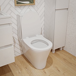 Vivon Унитаз-компакт Colett KWH03 безободковый с быстросъёмным сиденьем микролифт – фотография-4