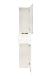 Misty Шкаф-пенал Престиж 35 R белый/золотая патина – фотография-3