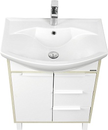 Акватон Тумба под раковину Рико 65 белая, ясень фабрик – фотография-3