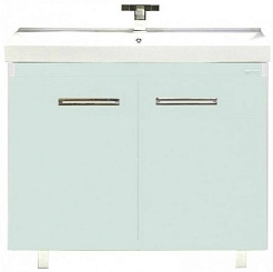 Misty Тумба для умывальника Джулия QVATRO 90 прямая белая – фотография-1