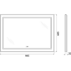 BelBagno Зеркало Kraft 98 SPC-KRAFT-985-685-TCH-WARM-NERO – фотография-8