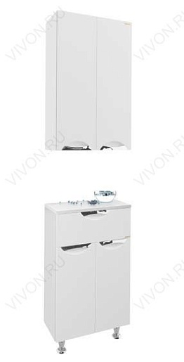 Водолей Шкаф навесной Лира 60 белый – фотография-2