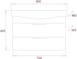 Onika Тумба под раковину Девис 80.13 бетон чикаго – фотография-9