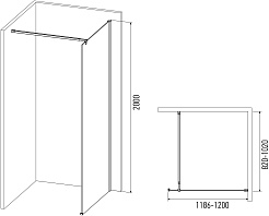 Alex Baitler Душевая перегородка AB29120B4 – фотография-3
