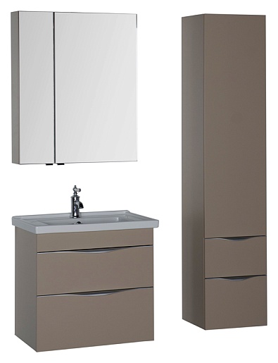 Aquanet Зеркальный шкаф "Эвора 70" капучино – фотография-4