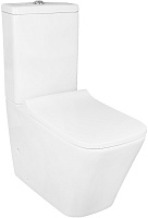 Azario Унитаз-компакт Quadro AZ-2175 UQ1 безободковый с бачком с сиденьем микролифт белый