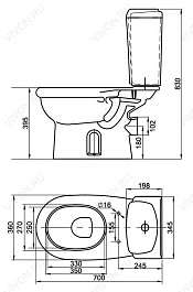 Керамин Унитаз-компакт "Атрио" 420038 белый – фотография-3