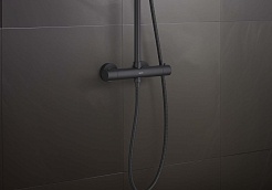 Aquatek Душевая стойка Европа AQ2343MB матовая черная – фотография-5