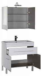 Aquanet Мебель для ванной Верона 90 белая, с ящиком, напольная (230314) – фотография-5