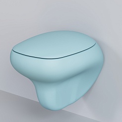 Ambassador Сиденье для унитаза Diamond голубое матовое – фотография-3