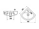 Керамин Умывальник угловой Сити 45 – фотография-6
