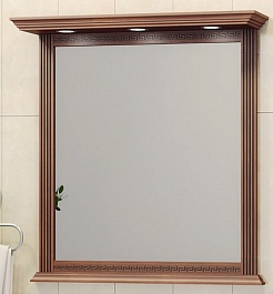 Opadiris Зеркало для ванной Корлеоне 80 орех с патиной – фотография-1