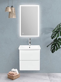 BelBagno Тумба с раковиной Albano-Cer 50 подвесная Bianco Lucido – фотография-8