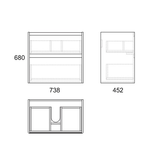 Owl 1975 Мебель для ванной Malaren 80 2 ящика – картинка-5