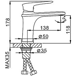 Frap Смеситель для раковины H49 F1049 белый/хром – фотография-3