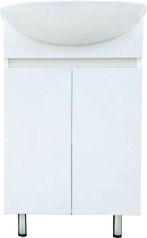 Misty Тумба с раковиной Элегия 50 белая – фотография-1