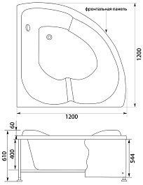 Aquanet Экран для ванны Fregate 120 – фотография-6