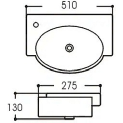 Aquatek Подвесная раковина 51 AQ5329-00 – фотография-3