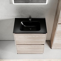 Sancos Тумба с раковиной Libra Floor 70 дуб галифакс натуральный раковина Element 71 CN7007MB – фотография-2