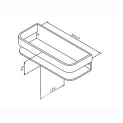 Am.Pm Полка Sensation A3034800  – фотография-3