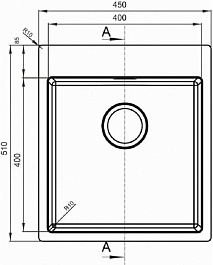 Florentina Мойка кухонная Логика-НМ 450 сатин – фотография-4