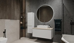 Jorno Тумба под раковину Cossety 100 белый/дуб Мавелла голд – фотография-4