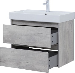 Aquanet Тумба под раковину Nova Lite 75 подвесная дуб белый – фотография-8