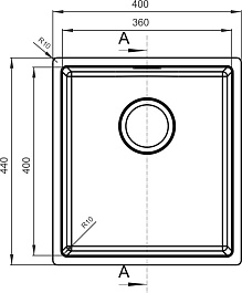 Florentina Мойка кухонная Оптима-HM 360 сатин – фотография-4