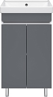 Misty Тумба с раковиной Майна 50 графит/белая
