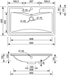 Vivon Тумба с раковиной Atwood 60 подвесная дерево – фотография-16