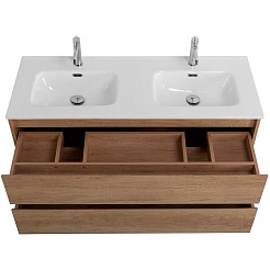 BelBagno Мебель для ванной Kraft 120 Rovere Nebrasca Nature двойная раковина – фотография-6