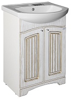 Mixline Тумба с раковиной Крит 55 патина золото