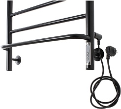 Domoterm Полотенцесушитель электрический Орфей DMT П6 400x600 ЧРН EK R черный – фотография-3