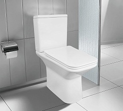 Azario Унитаз-компакт Formal AZ-1353B безободковый с бачком с сиденьем микролифт белый – фотография-2